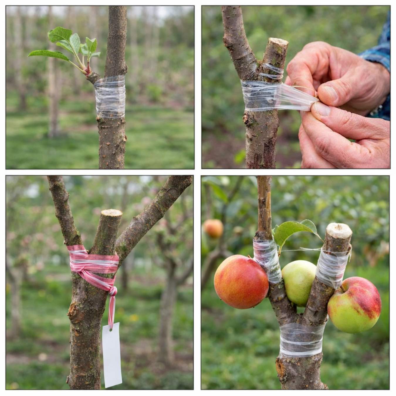 2 in 1 Garden Grafting Tool Kit with 2 Replacement Blades and 1 Grafting Base